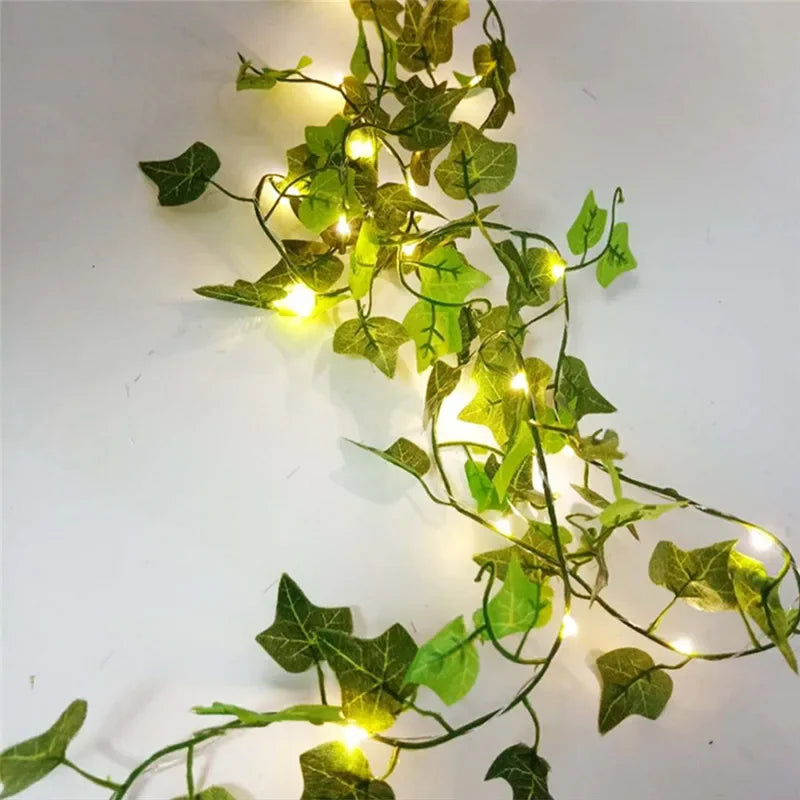 Artificial Vine String Lights with LED Leaf Fairy Lights