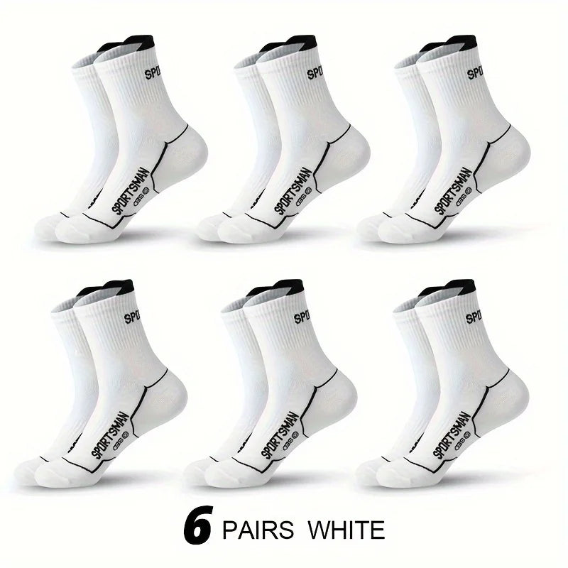 6 Pairs Men's Athletic Socks Breathable Low Cut Sports Socks