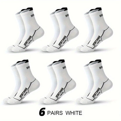 6 Pairs Men's Athletic Socks Breathable Low Cut Sports Socks