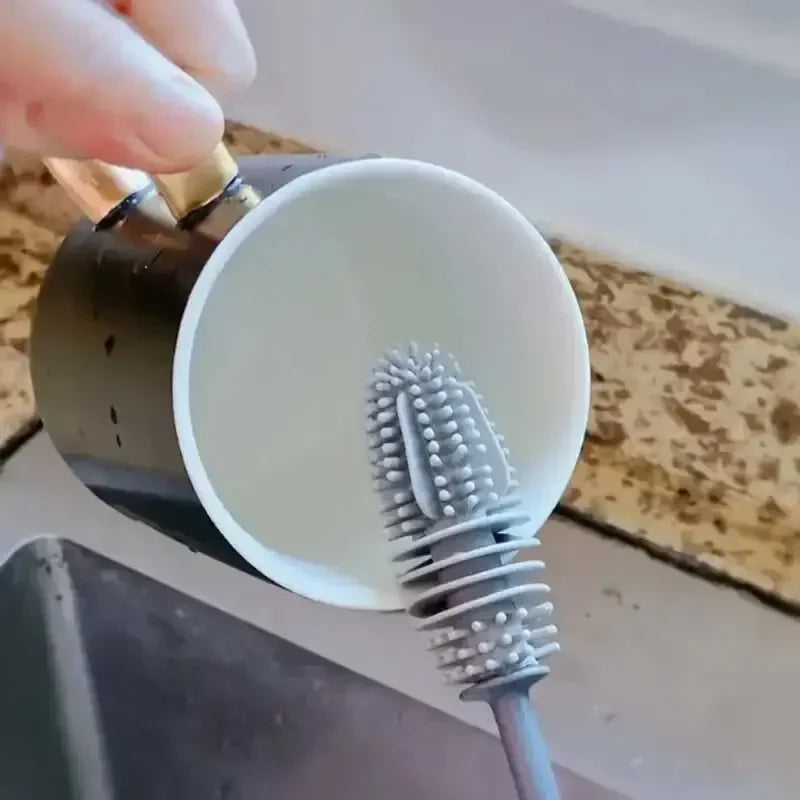 Silicone Bottle Brush – Long Handle Cup Cleaning Tool