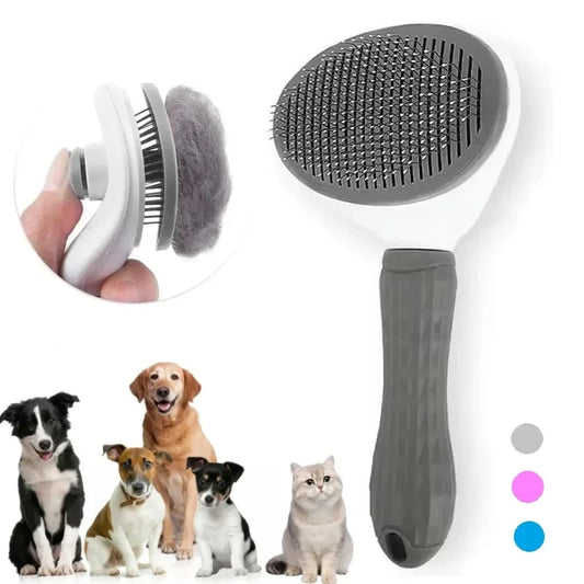 Self Cleaning Pet Brush – Dog & Cat Hair Remover