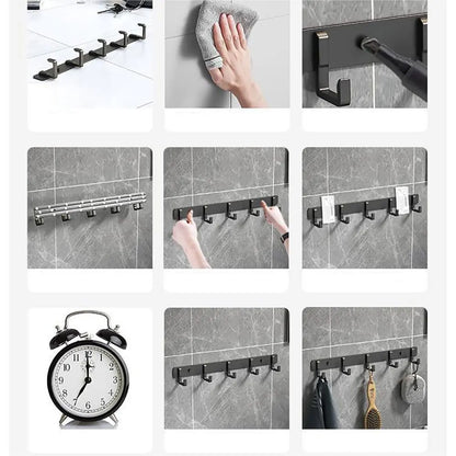 Adhesive Wall Hooks – No Drill Stainless Steel Towel & Robe Hanger