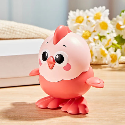 Colorful Wind Up Chick Toy with Crawling and Swinging Action