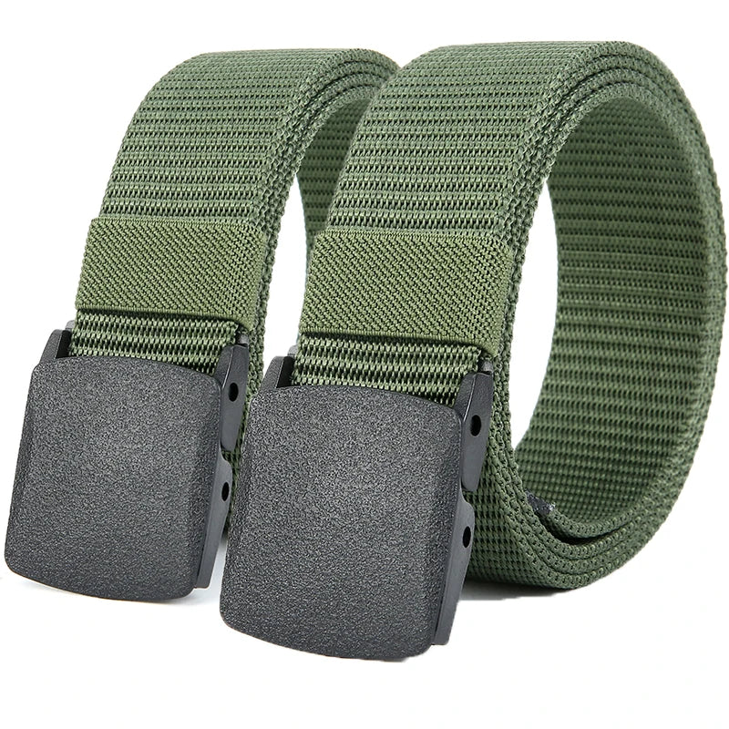 Men's Tactical Nylon Belt with Automatic Buckle for Outdoor Use