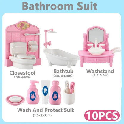 Dollhouse Furniture Set – 10-Piece Miniature Kitchen Accessories