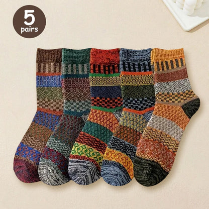Women's Warm Socks Thick Mid Length Casual Socks for Cold Weather