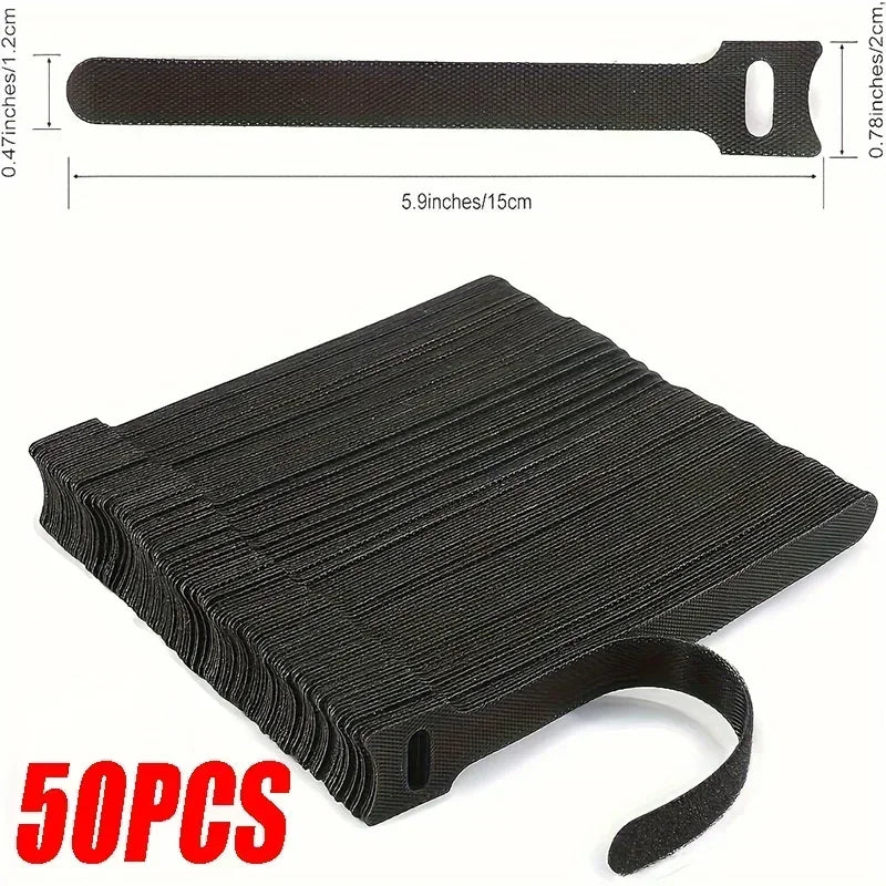 Reusable Cable Ties for Cord and Wire Management 50PCS