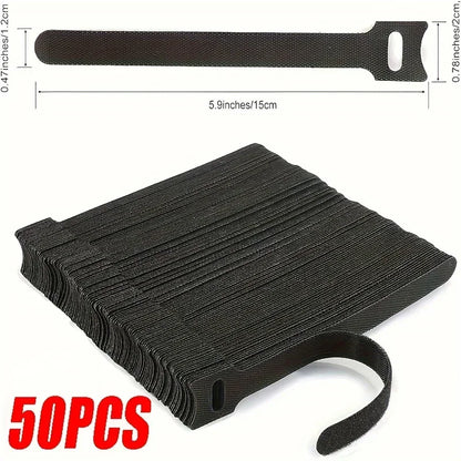 Reusable Cable Ties for Cord and Wire Management 50PCS