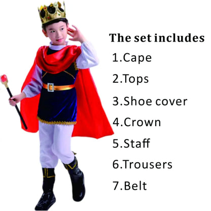 Royal Prince Costume – Kids Medieval King Dress-Up Set