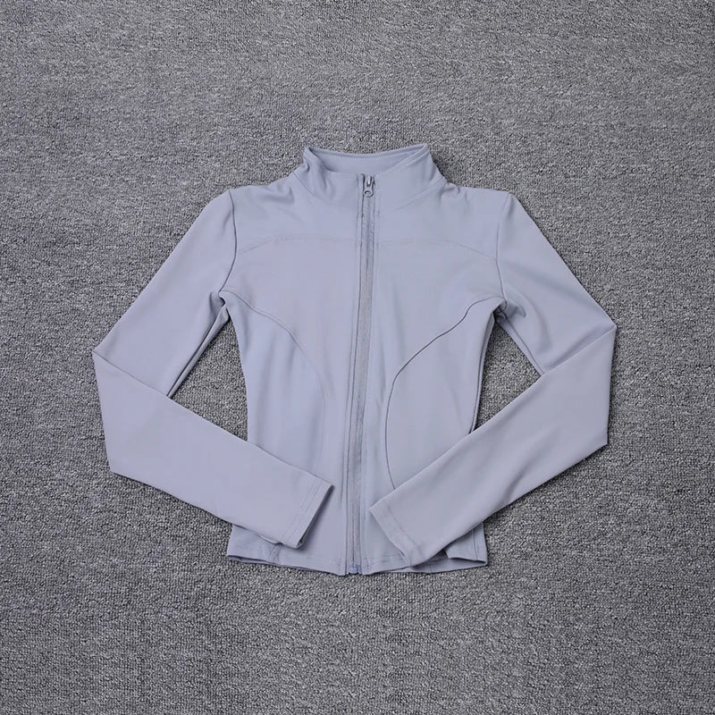 Women's Workout Jacket Long Sleeve Zip Up Gym Sportswear