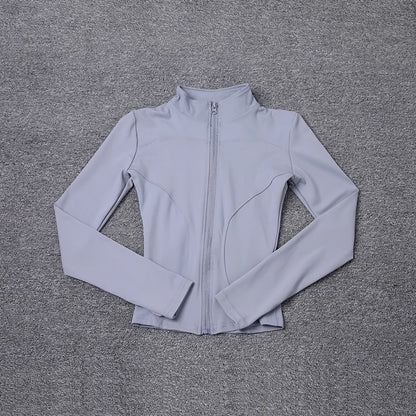 Women's Workout Jacket Long Sleeve Zip Up Gym Sportswear