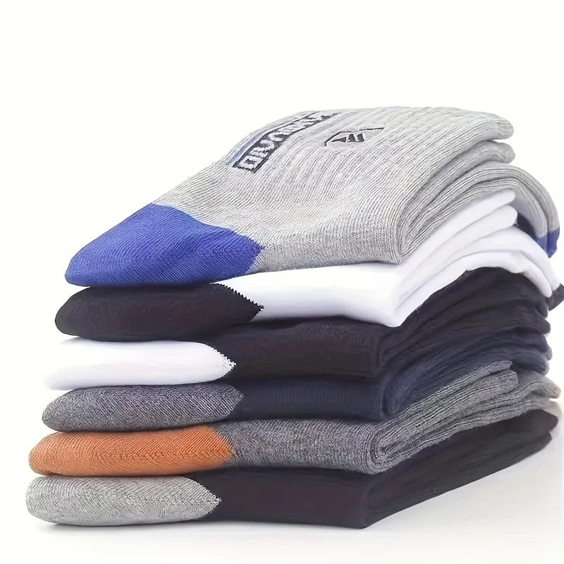Men’s Crew Socks – 5 Pairs Breathable Sports Socks