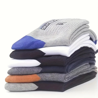 Men’s Crew Socks – 5 Pairs Breathable Sports Socks