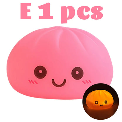 Dumpling Night Light, 8cm LED Cute Desktop Lamp