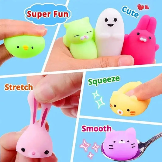 Animal Stress Relief Toys – 20 Pcs Soft Rubber Squeeze Animals