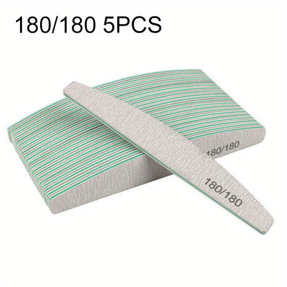 Professional Nail File – Half Moon Sanding File, 80–240 Grit