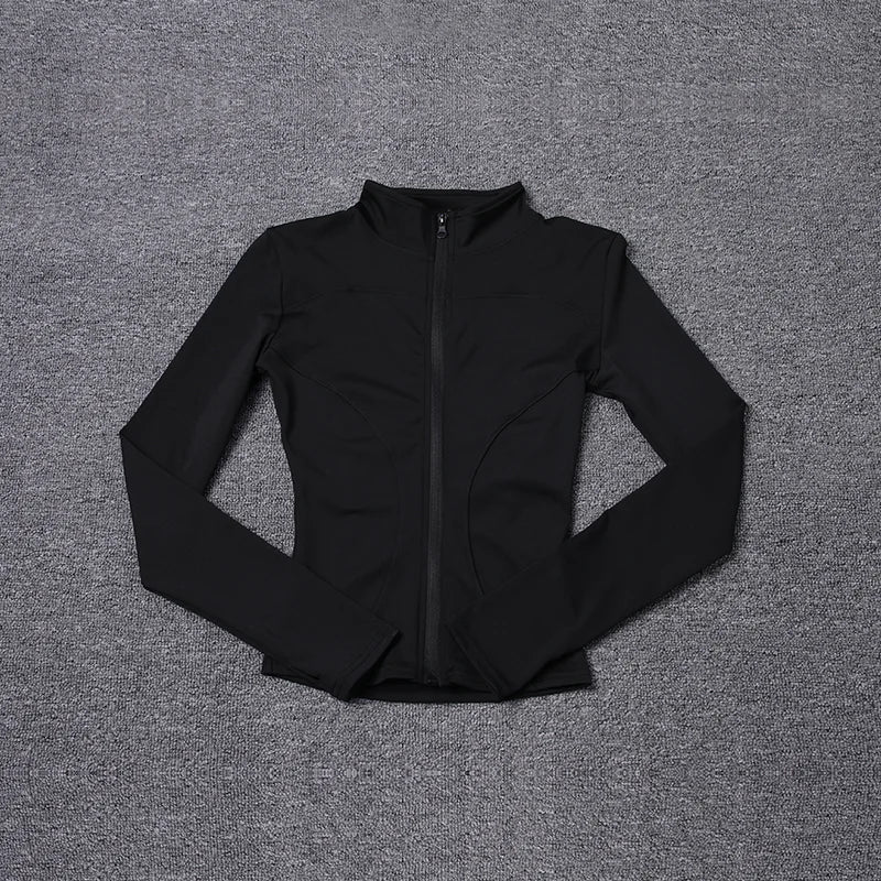 Women's Workout Jacket Long Sleeve Zip Up Gym Sportswear