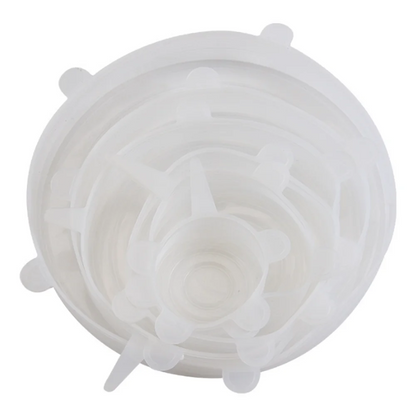 Silicone Stretch Lids 6 Pack Reusable Airtight Food Covers
