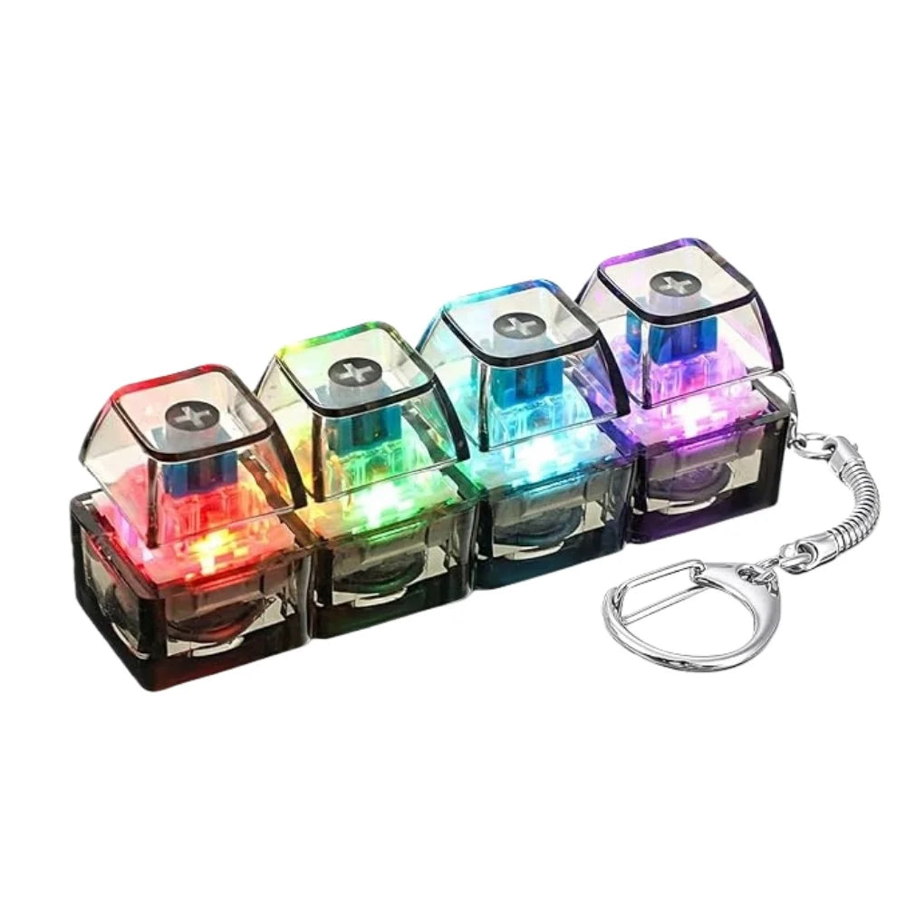 Light Up Keyboard Keychain – Clickable LED Fidget Toy