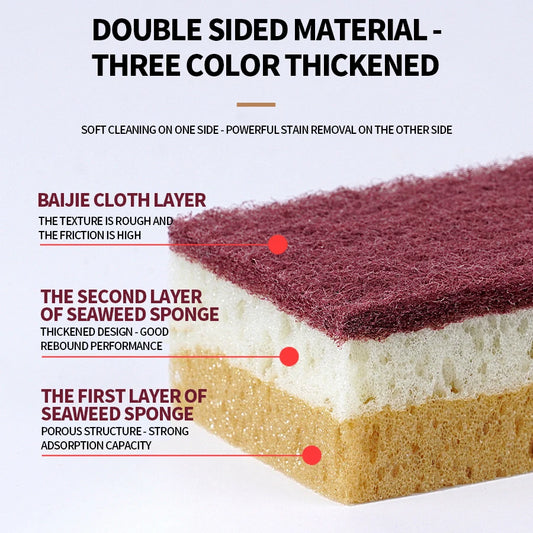 Kitchen Cleaning Sponge Cloth for Dishes, Pots & Bowls