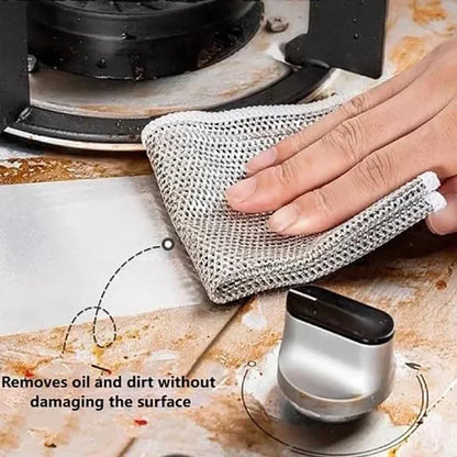 Wire Dishwashing Cloth for Pots, Pans, Grills & Kitchen Cleaning