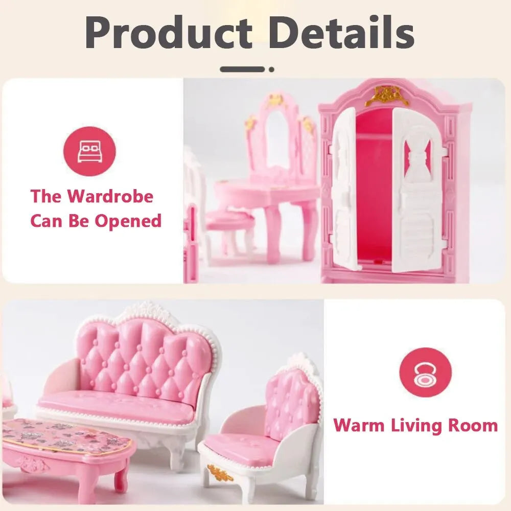 Dollhouse Furniture Set – 10-Piece Miniature Kitchen Accessories