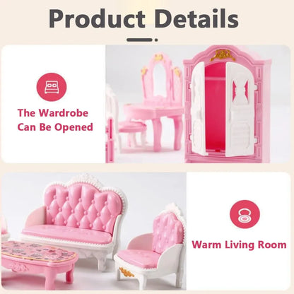 Dollhouse Furniture Set – 10-Piece Miniature Kitchen Accessories