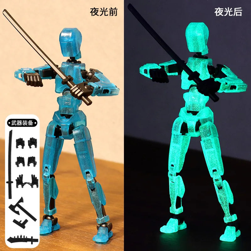 Movable Robot Action Figure, 13-Joint Poseable Model Toy – 14CM
