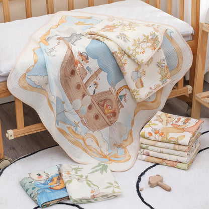 Baby Bath Towel – Soft Cotton Gauze Towel for Newborns