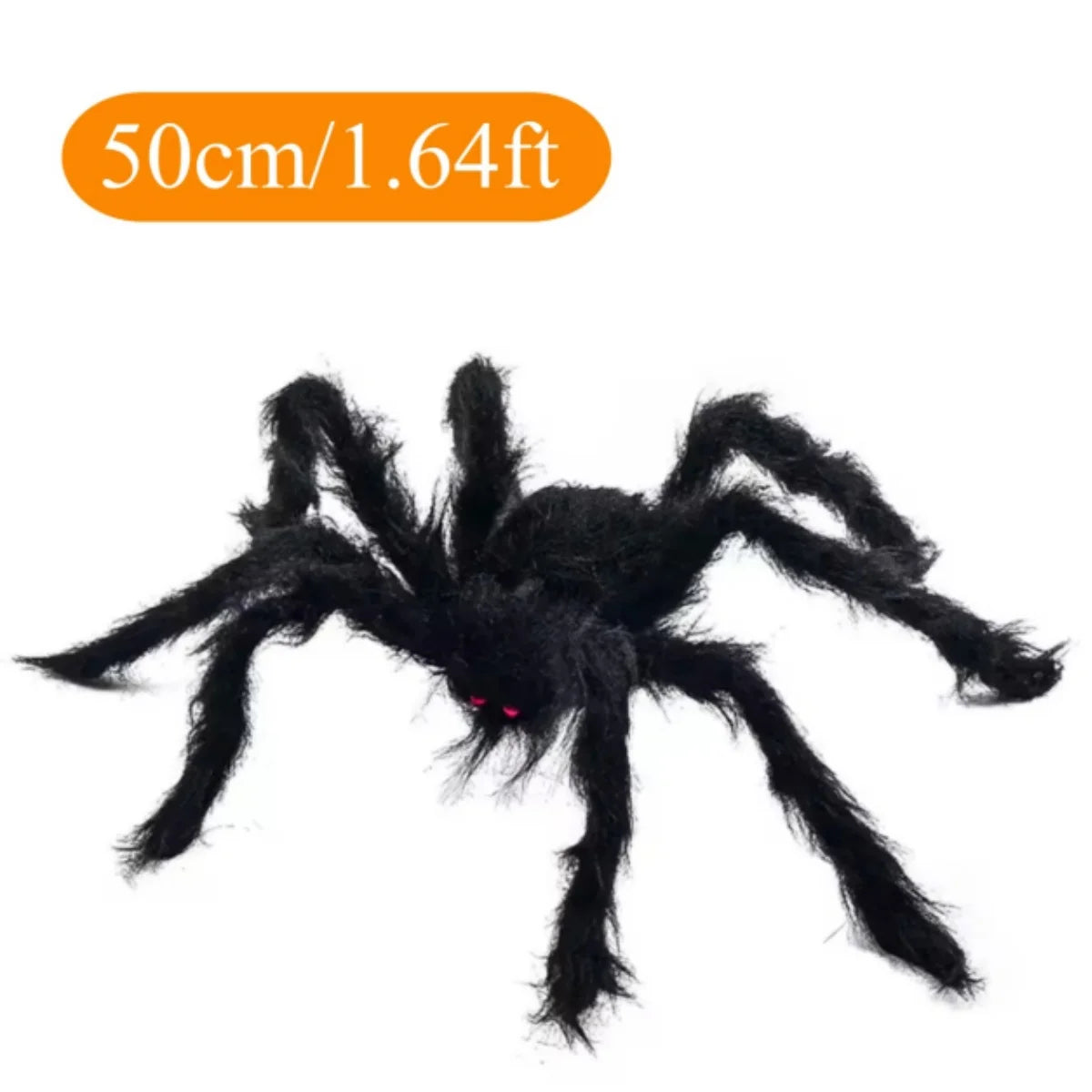 Giant Halloween Spider – Black Plush Spider Decoration
