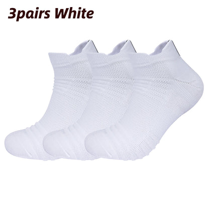Men's Sports Socks Cushioned Moisture Wicking Ankle Socks 3 Pairs