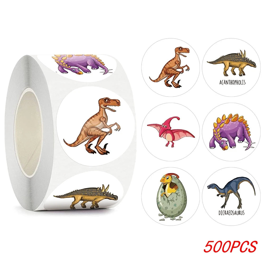Dinosaur Stickers for Kids – 100 to 500 Teacher Reward Stickers