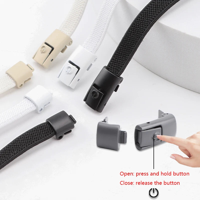 No Tie Shoe Laces with Press Lock for Kids and Adults