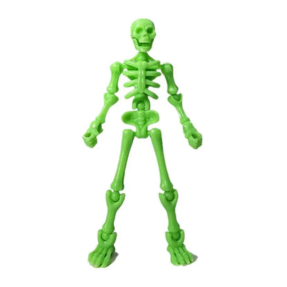 DIY Skeleton Figurines Plastic Posable Mini Skeletons with Movable Joints DIY Craft Halloween Party Haunted House Decor
