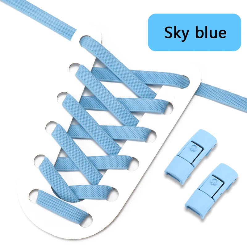 No Tie Shoe Laces with Press Lock for Kids and Adults
