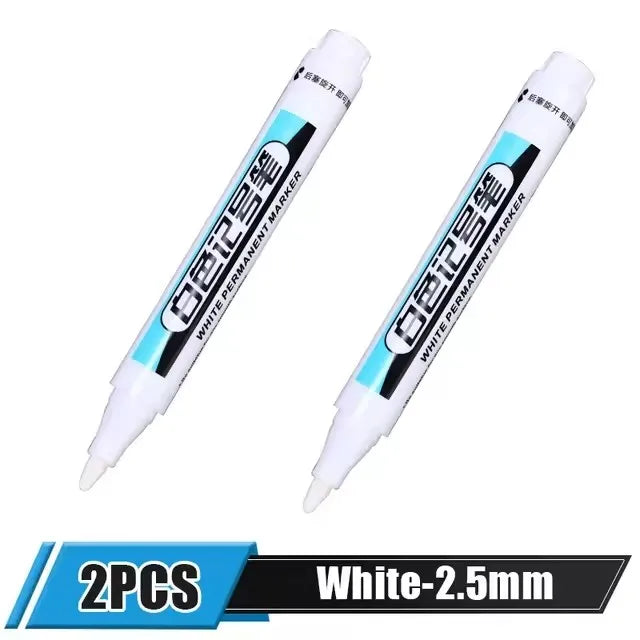 White Paint Marker Pen for Wood, Glass, Metal & Plastic