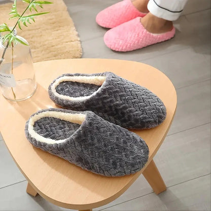 Fluffy Home Slippers – Soft Plush Indoor Slides for Men and Women