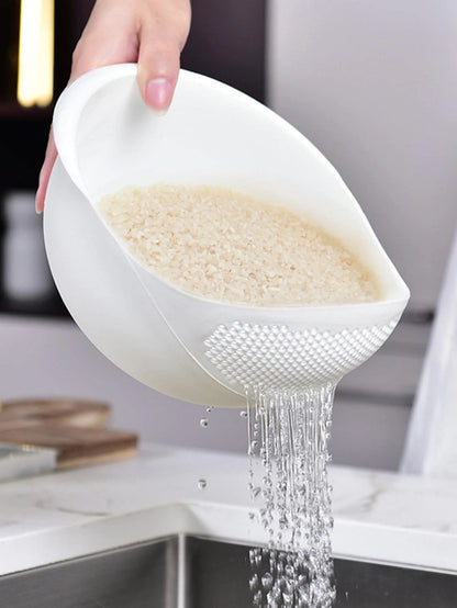 Rice Washing Basket Double Layer Colander with Handles