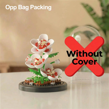 Eternal Flower Bouquet Bonsai Potted Plant Micro Building Blocks Model Home Decoration Puzzle Toys Kids Birthday Christmas Gifts