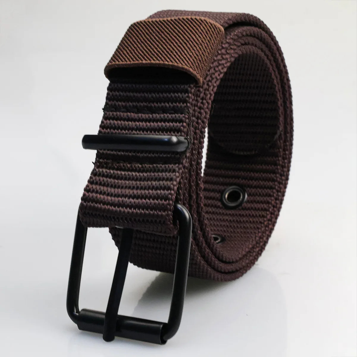 Men's Canvas Belt – Adjustable Pin Buckle Casual Woven Belt