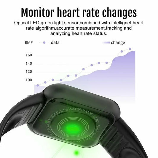Fitness Smart Watch with Step Tracking and Bluetooth Connectivity