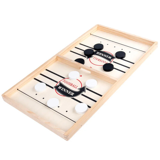 Wooden Sling Puck Game – 2 Player Family Board Game