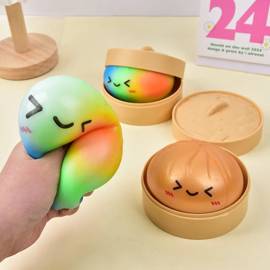 Dumpling Squishy Toy – Slow Rising Sensory Squeeze Fidget