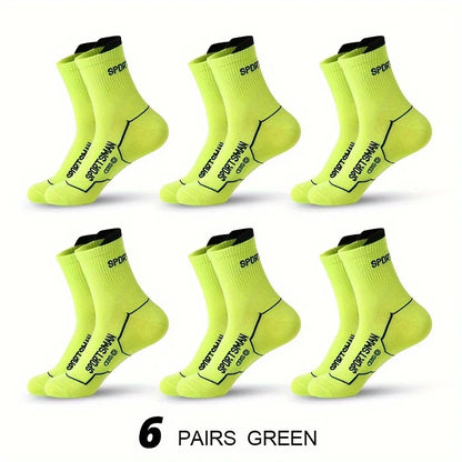 6 Pairs Men's Athletic Socks Breathable Low Cut Sports Socks