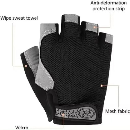 Fingerless Cycling Gloves for Gym, Bike and Outdoor Sports
