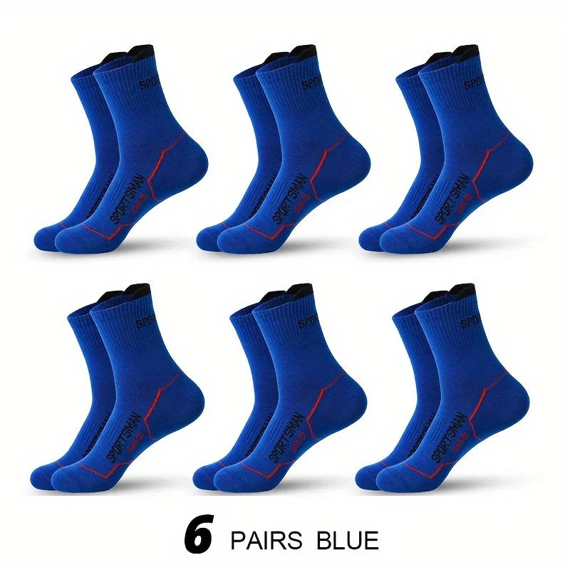 6 Pairs Men's Athletic Socks Breathable Low Cut Sports Socks