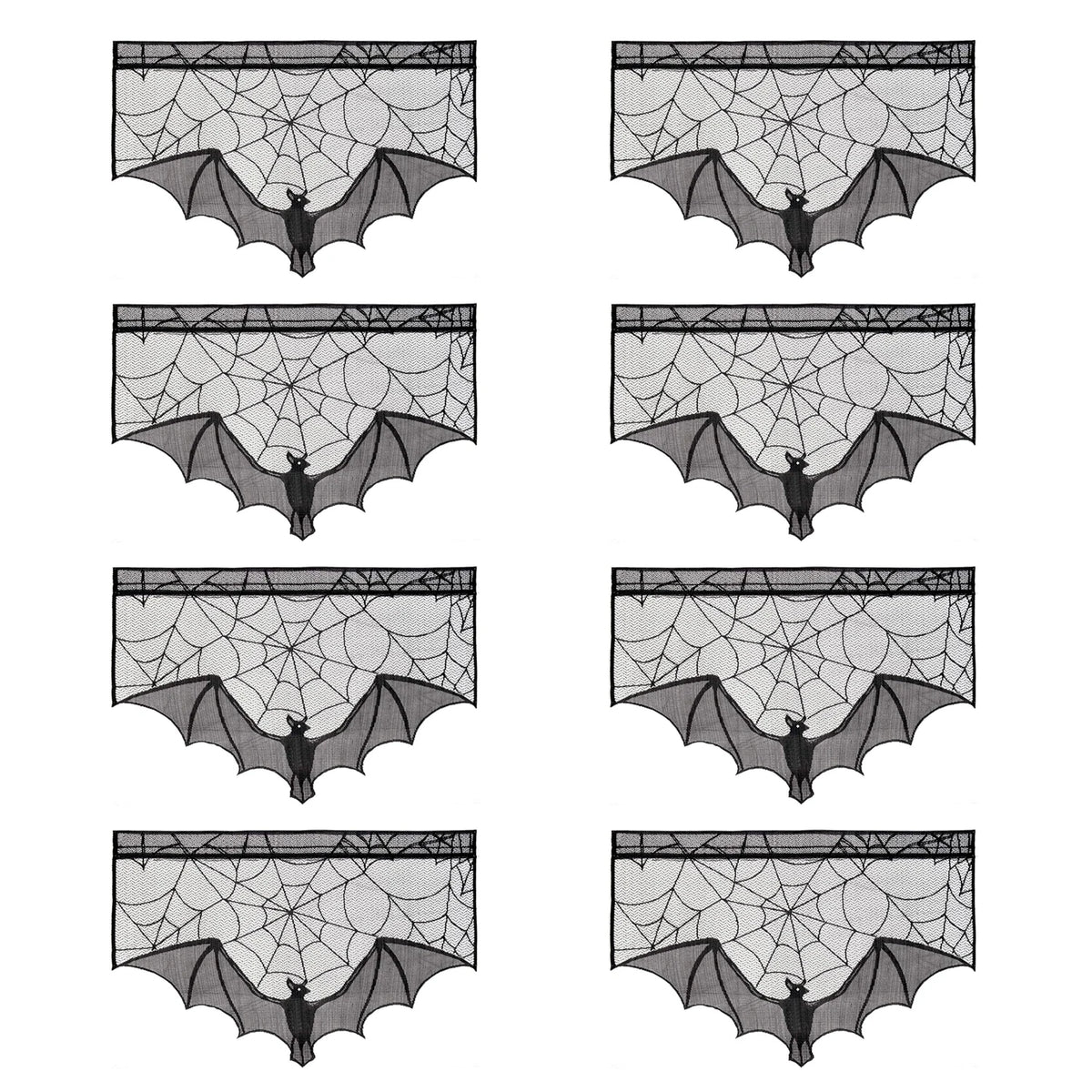 Halloween Lace Tablecloth – Black Bat & Spider Party Decor