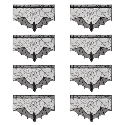 Halloween Lace Tablecloth – Black Bat & Spider Party Decor