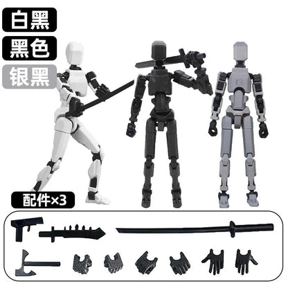 Movable Robot Action Figure, 13-Joint Poseable Model Toy – 14CM