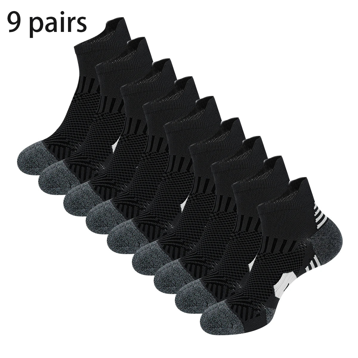 Non-Slip Sports Socks with Cushioned Bottom for Running & Basketball
